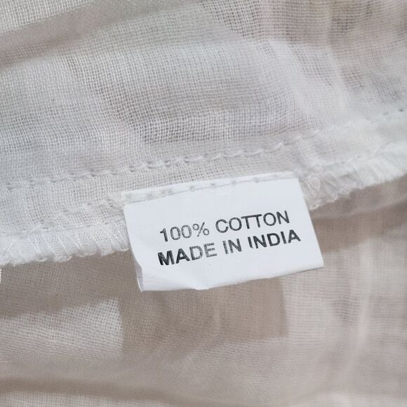 Ranee's Tropical Print Sleeveless Maxi Dress Tiered Pom Pom Trim Women's S/M - Picture 9 of 14